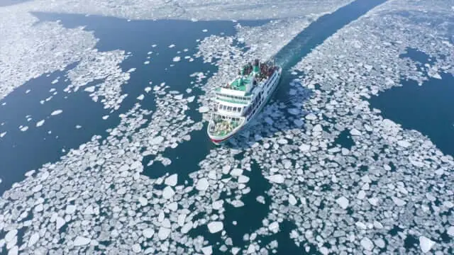 【観光PR動画】網走市の流氷をドローン撮影しました。